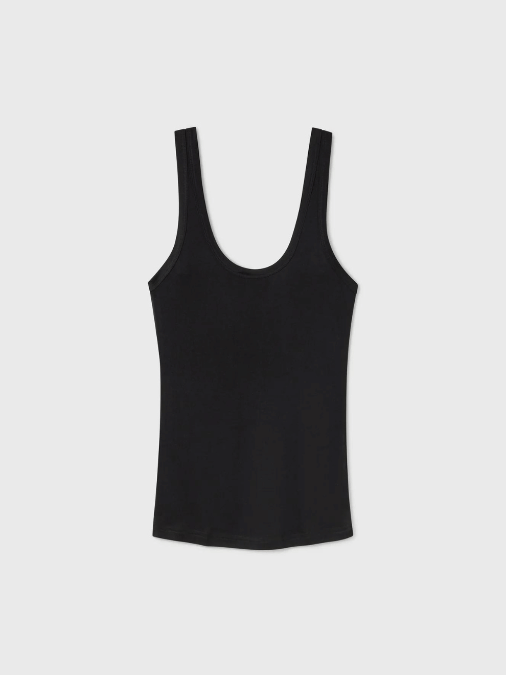 Jersey Modal Scoop Tank in Black