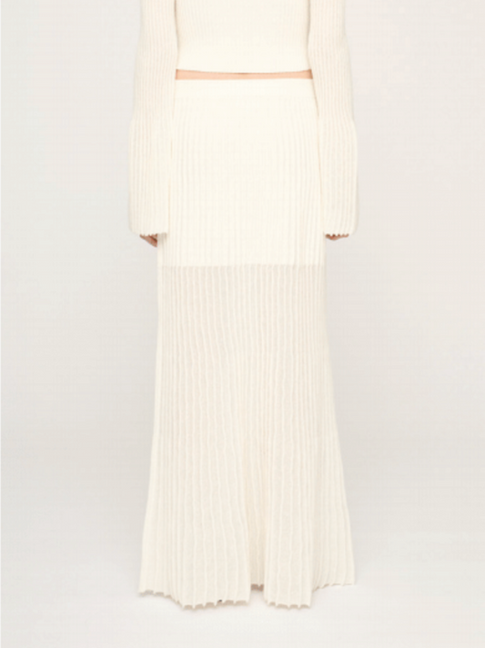 Manning Knit Skirt in Off White