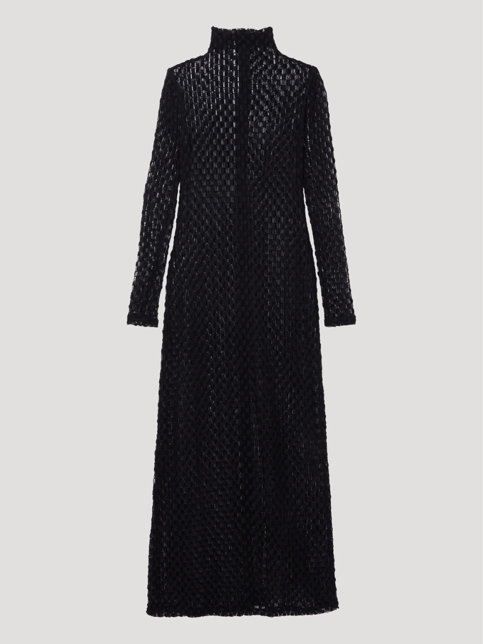 Geometrical Lace Dress in Noir