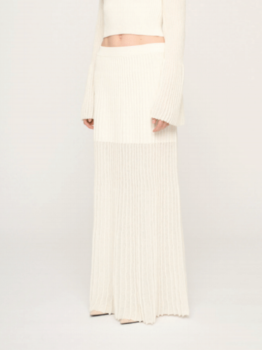 Manning Knit Skirt in Off White