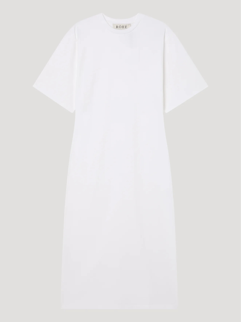 Jersey Fitted T-Shirt Dress in White