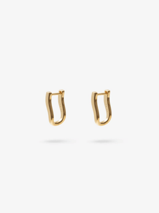 Vague Hoops in Gold
