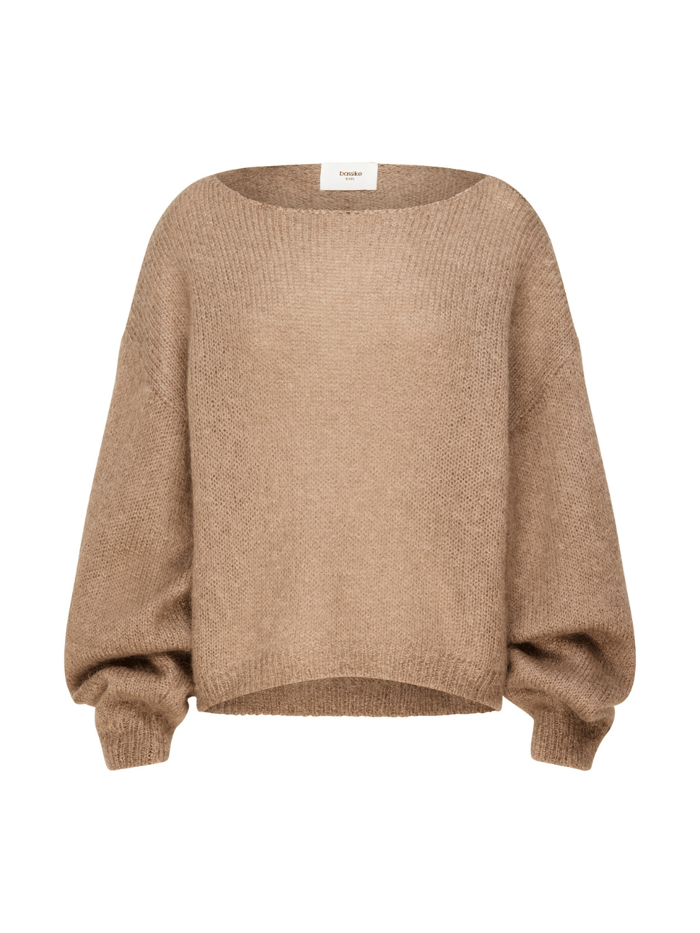 Boxy Mohair Boatneck in Pumice