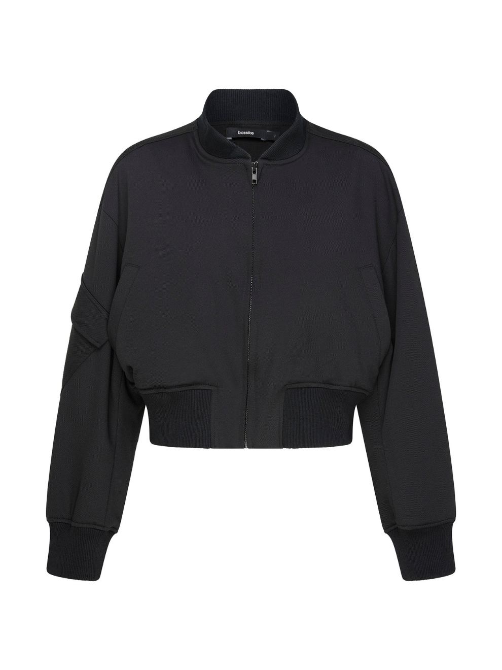 Stretch Twill Bomber in Black