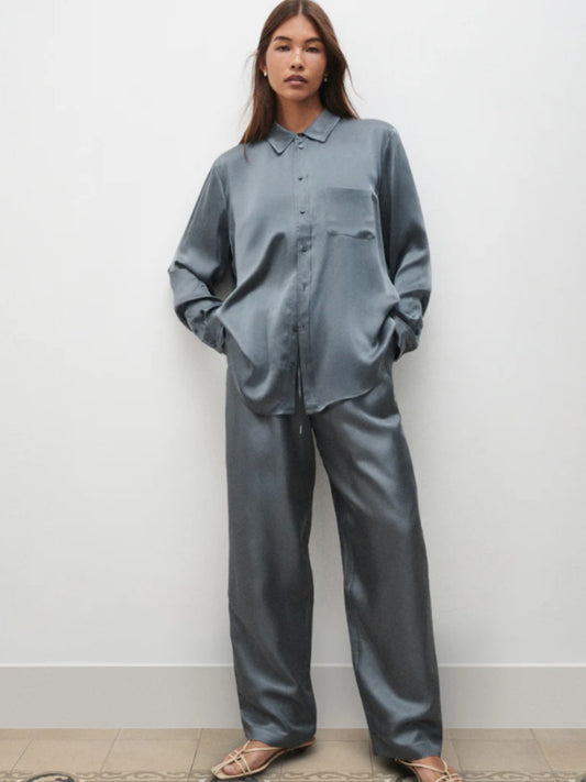 PRE-ORDER Boyfriend Shirt in Slate