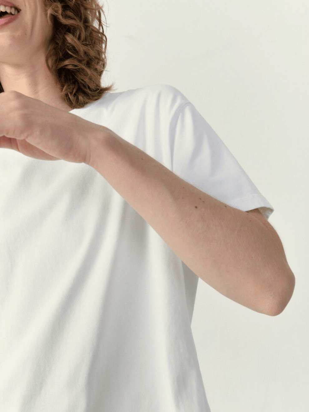 Fizvalley T-Shirt Round Neck in White