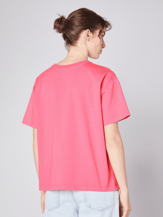 Fizvalley T-Shirt Round Neck in Fluo Pink