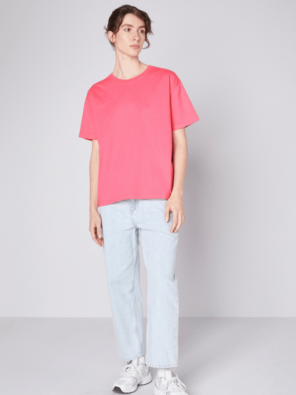 Fizvalley T-Shirt Round Neck in Fluo Pink