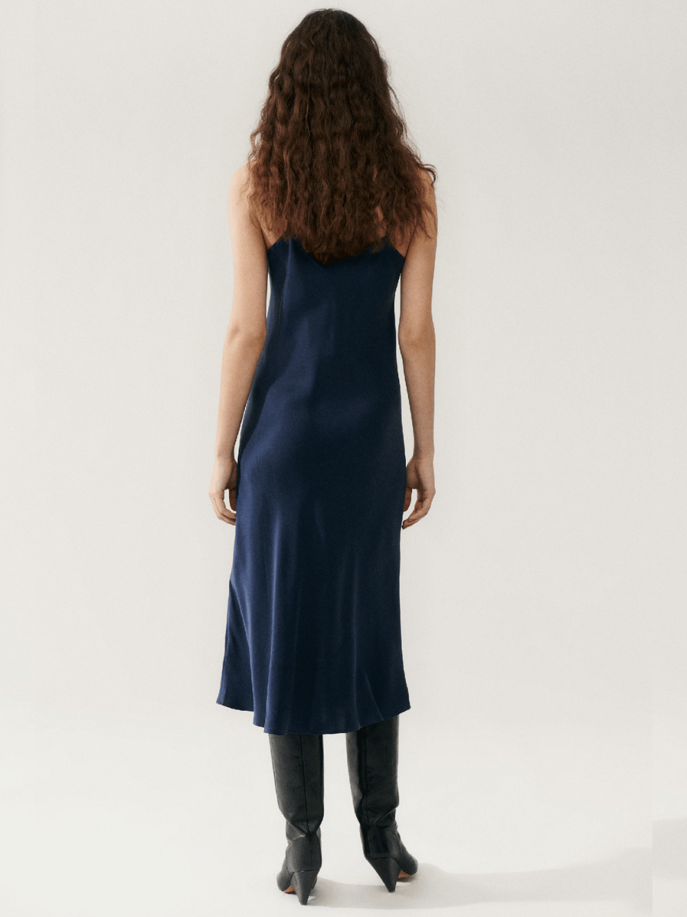 90's Slip Dress in Midnight Blue