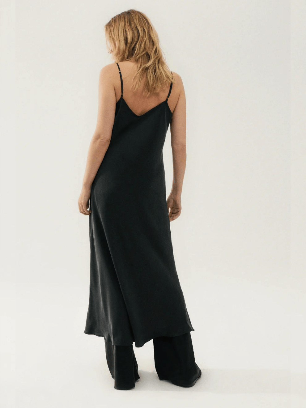 Black slip dress sales nz