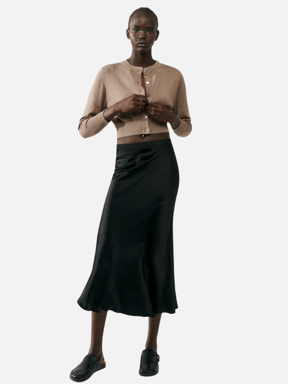Bias cut top skirt zara