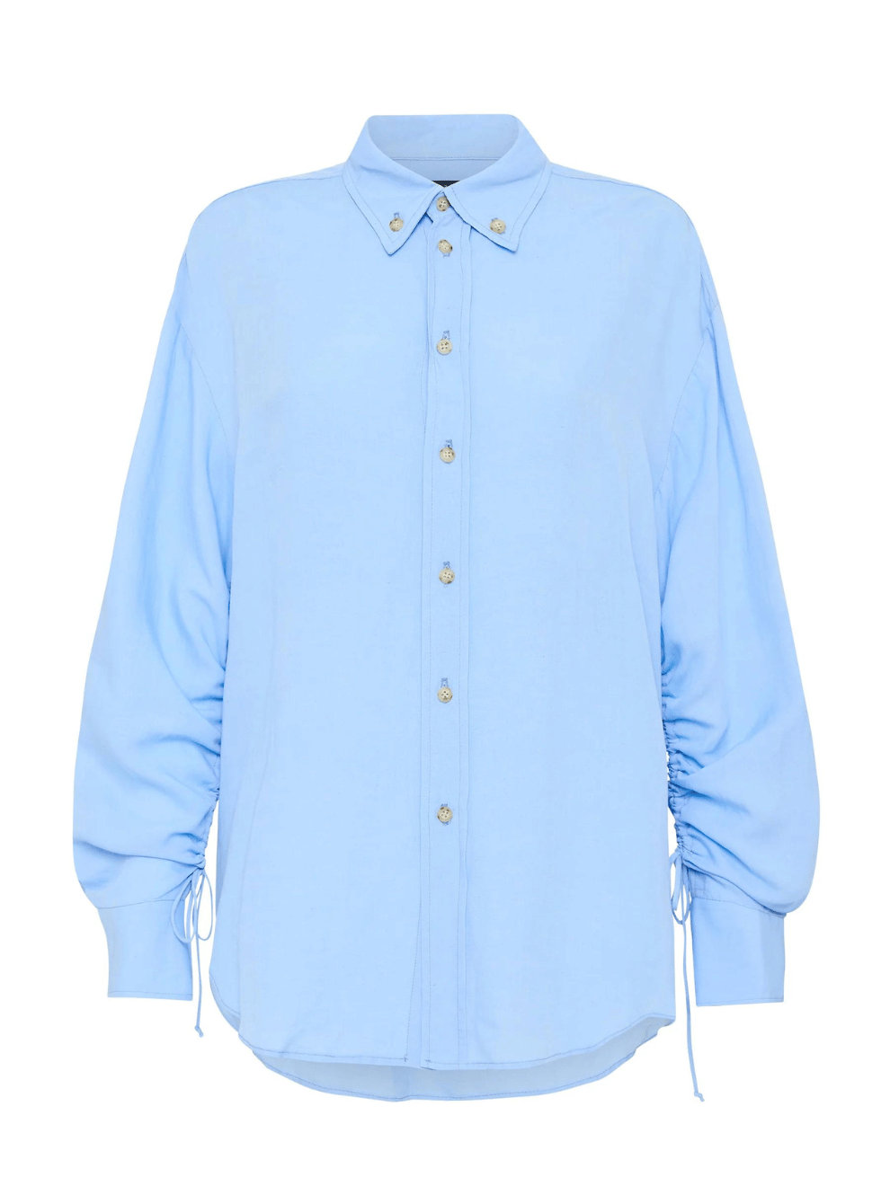 Viscose Linen Weekend Shirt in Pale Blue
