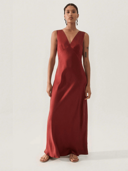 Stella Dress in Garnet