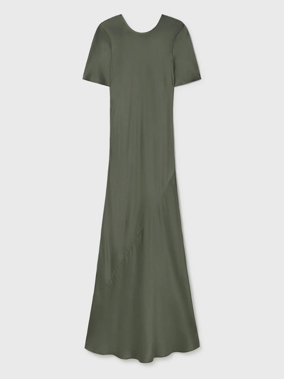 Short Sleeve Bias Dress in Thyme