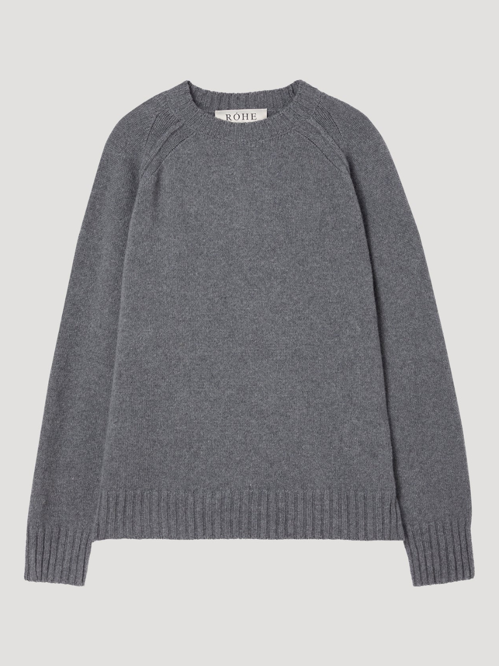 Wool Cashmere Sweater in Mid Grey Melange