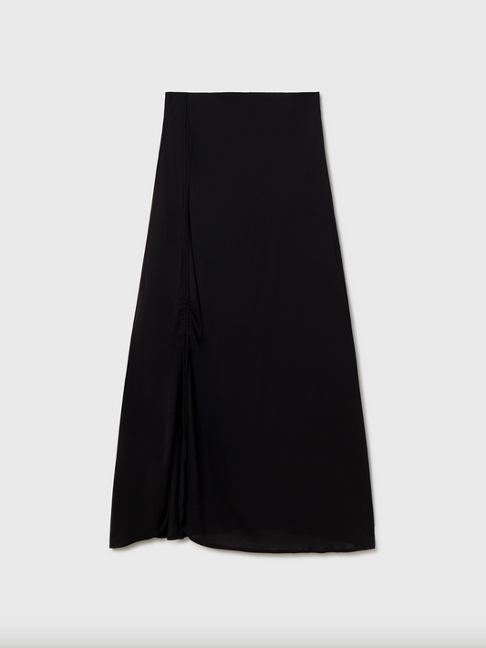 Jersey Modal Ruched Skirt in Black