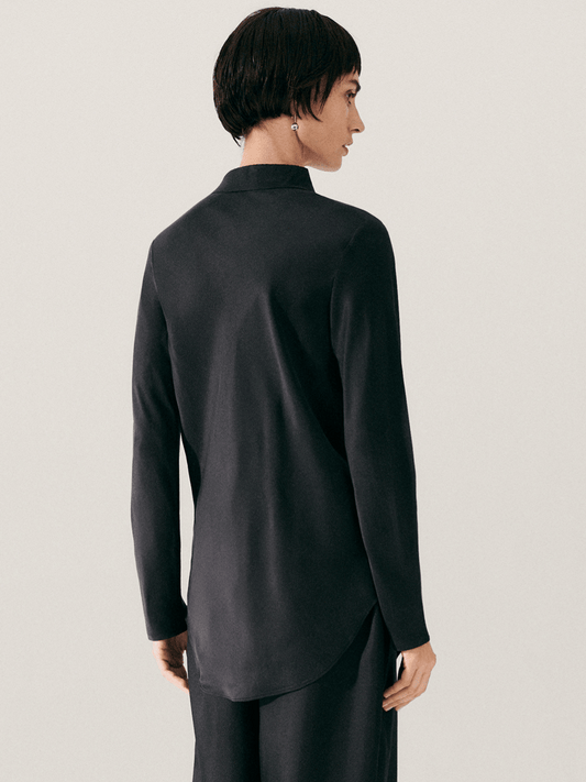 Bias Cut Shirt in Black