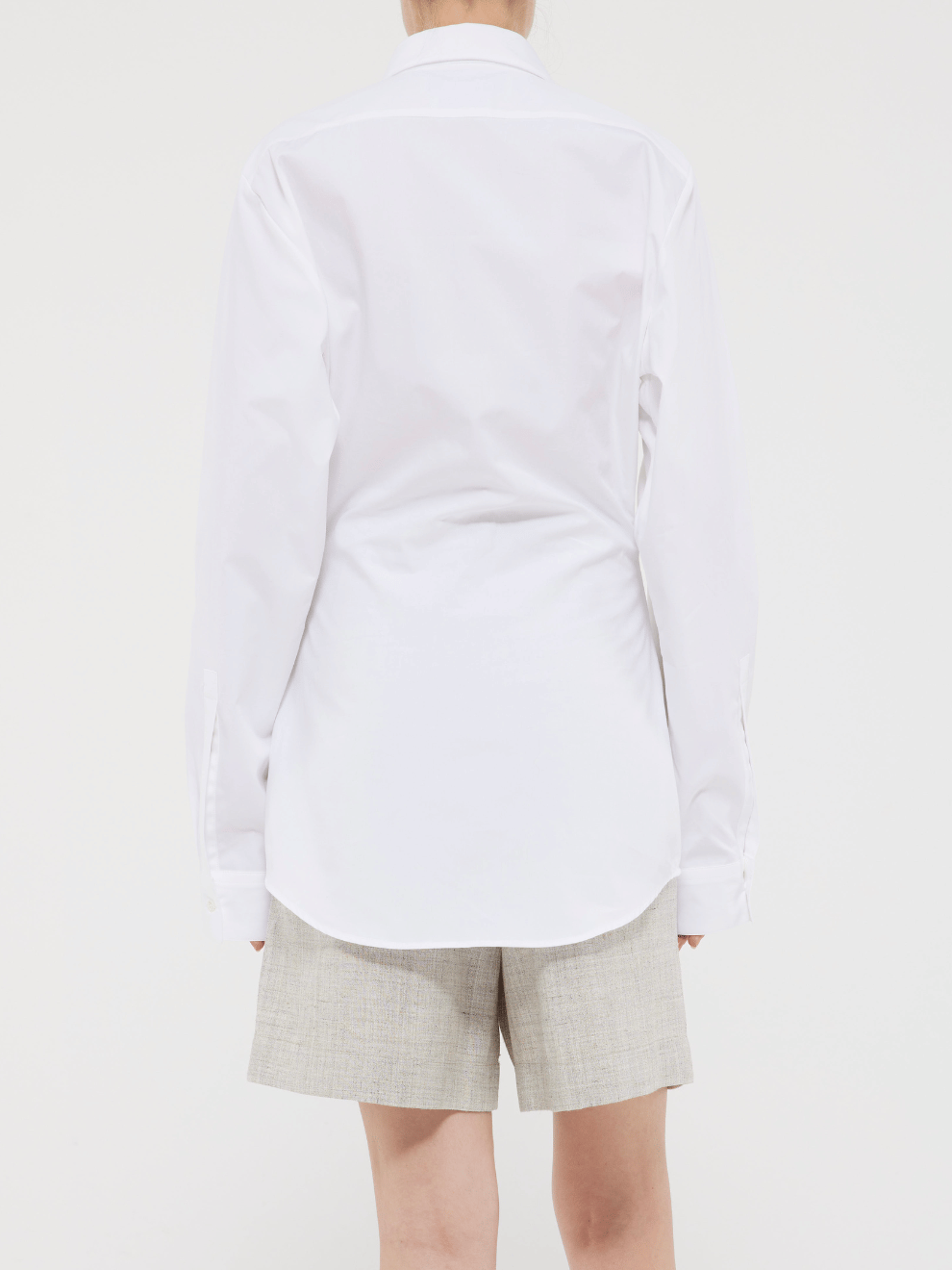 Shaped Poplin Shirt in White