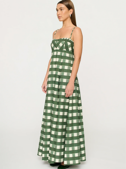 PRE-ORDER Theron Midi Dress in Green