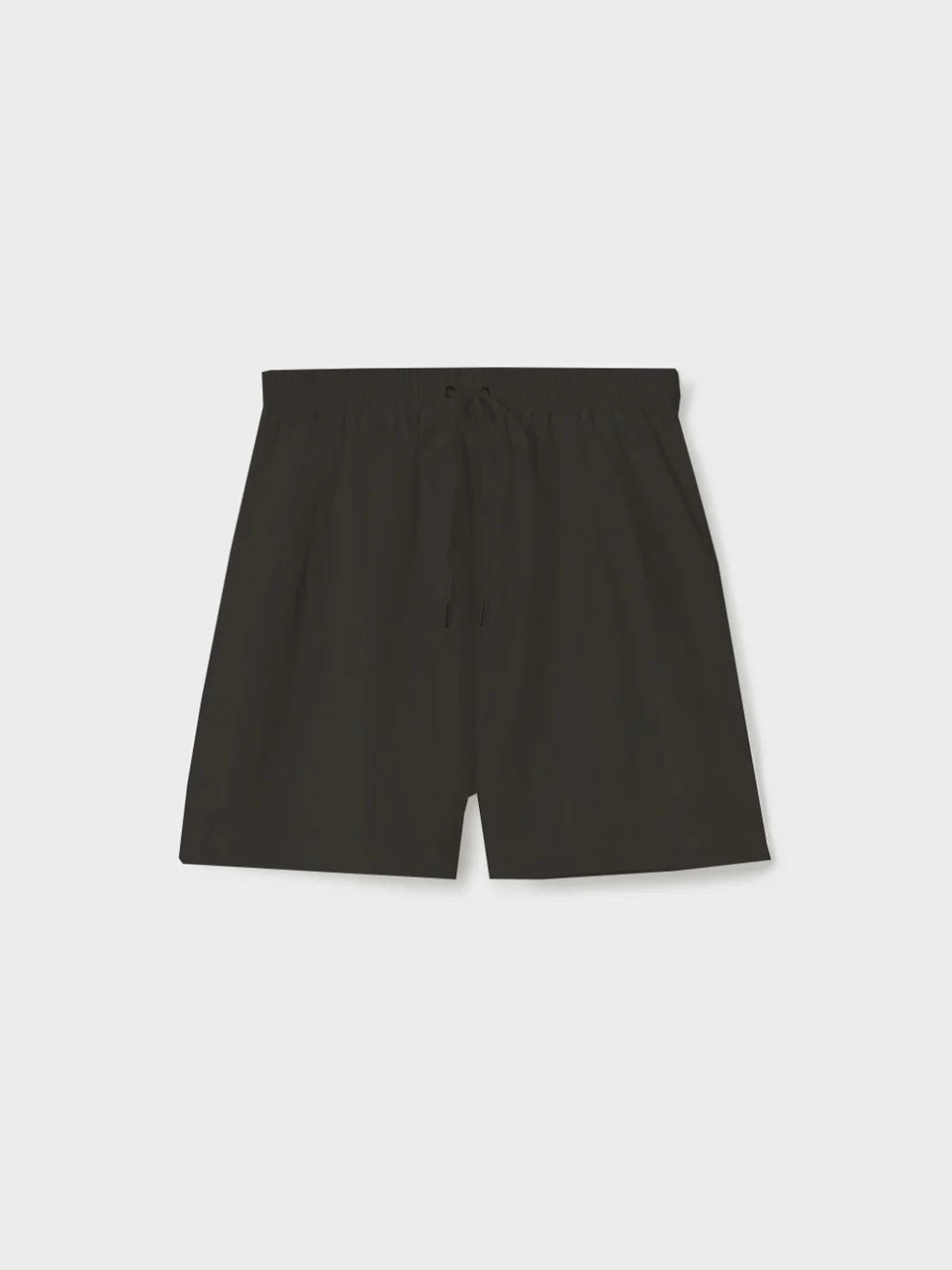 Silk Twill Slouch Shorts in Black