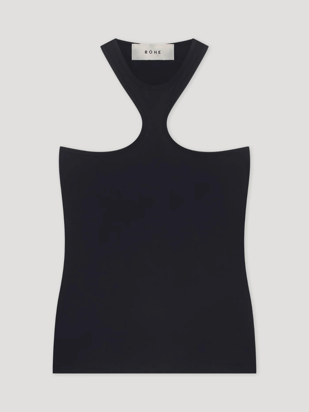 Shaped Technical Top in Black