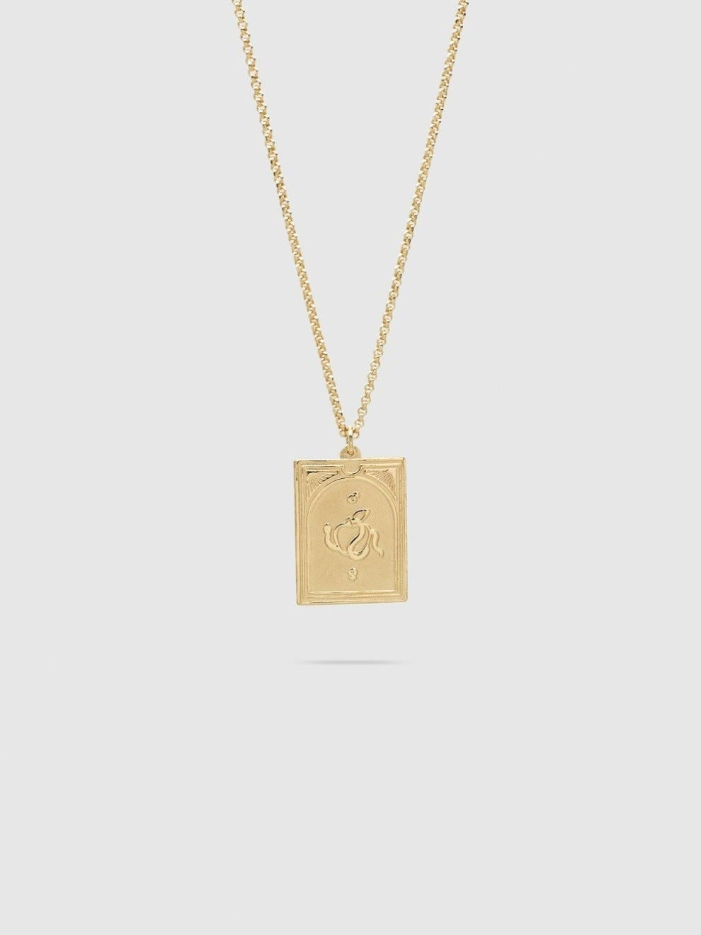 Tom Wood Tarot Lovers Pendant Necklace in Gold