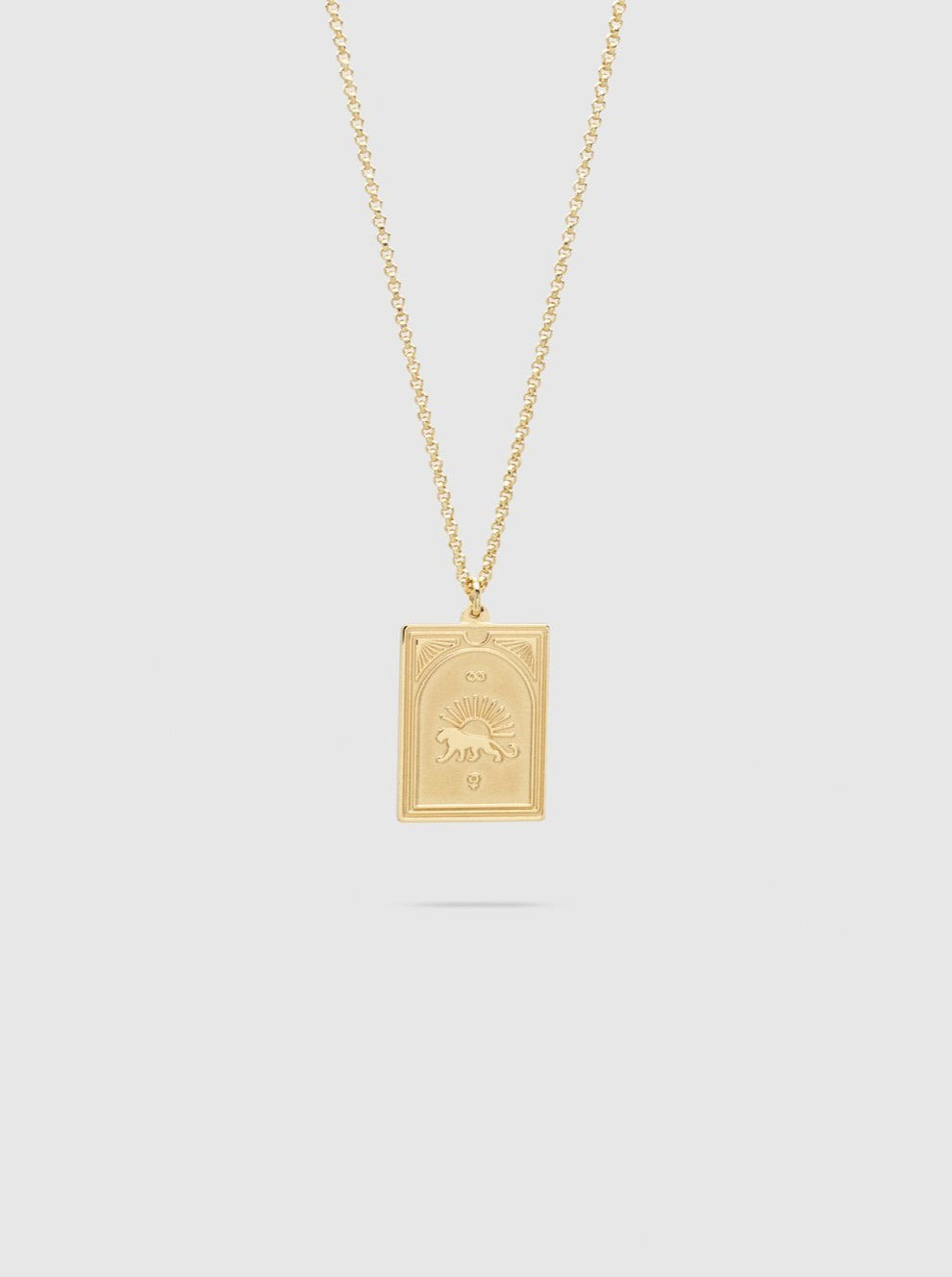 Tarot Strength Pendant Necklace in Gold