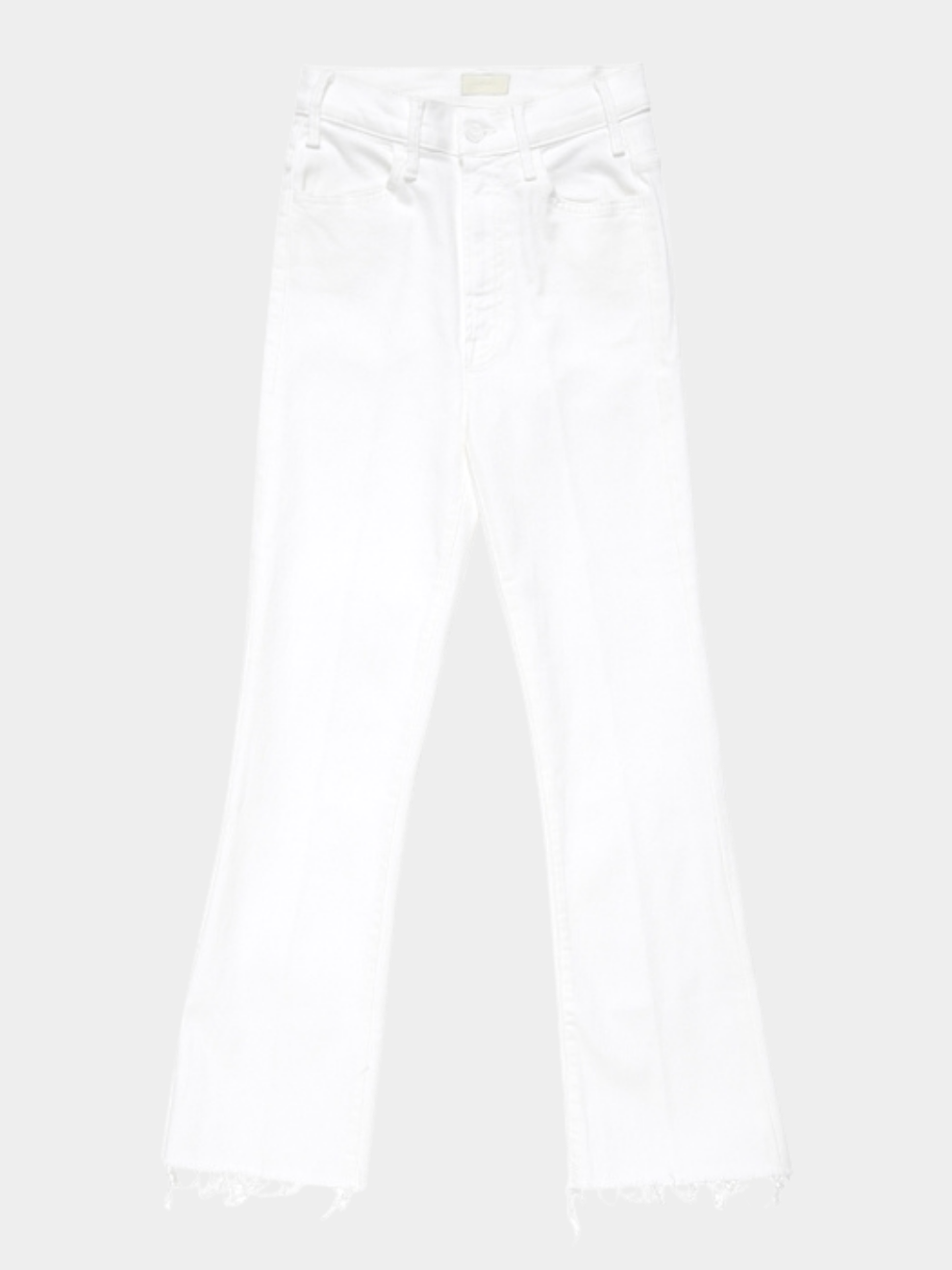 White Jeans by MOTHER DENIM. Hustler Ankle Fray. Fairest of them all.