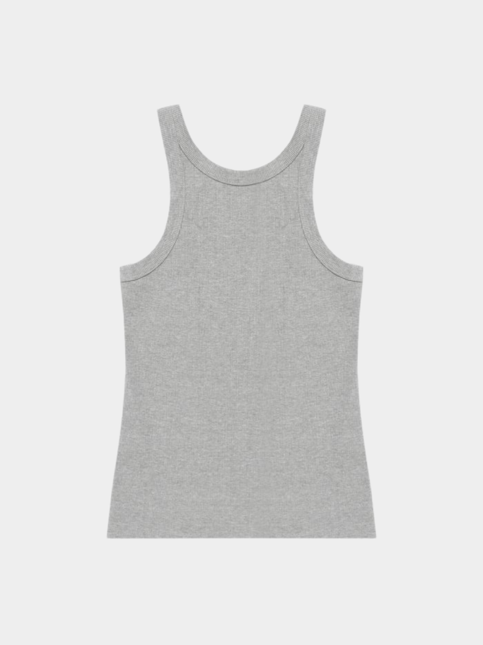 Front view of Grey Chin Ups Tank by MOTHER denim