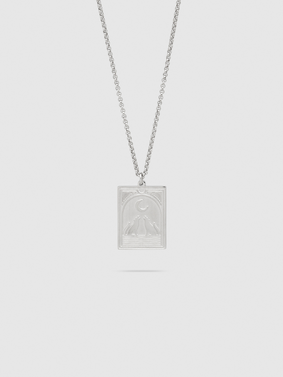 Tom Wood Tarot Moon Pendant Necklace in Silver Front