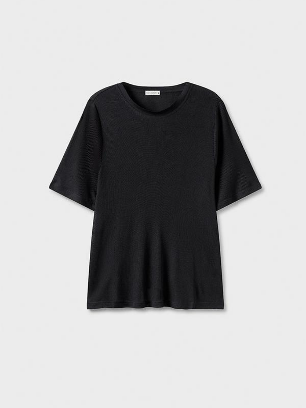 Ribbed T-Shirt in Black