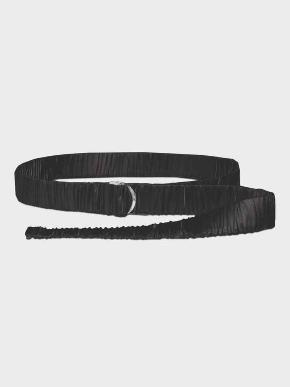 Wide Long Belt in Black