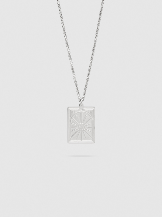 Tarot Sun Pendant Necklace in Silver