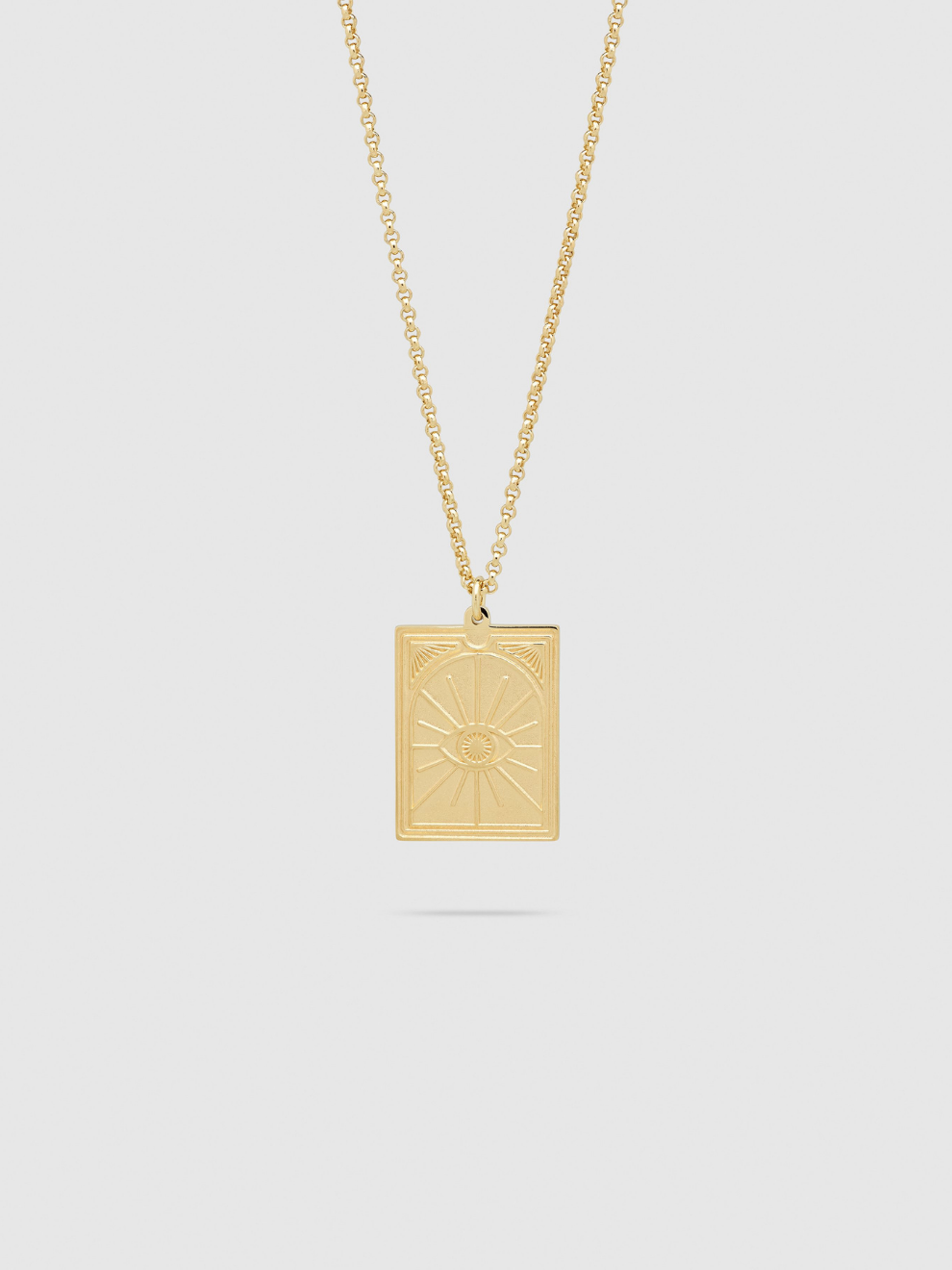 Tarot Sun Pendant Necklace in Gold